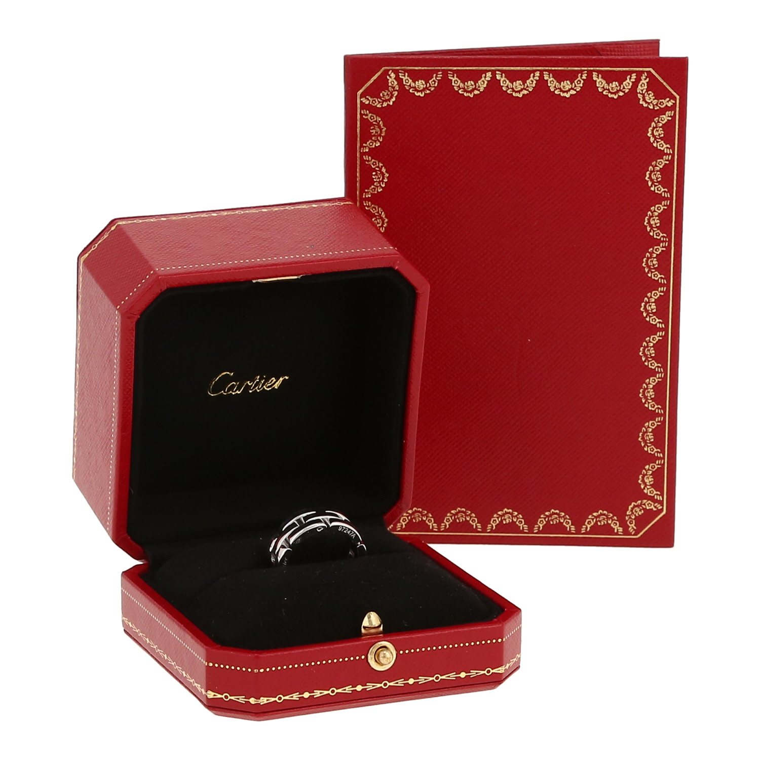 Anello Cartier Maillon Panthère in oro bianco - Detail D2