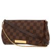 Borsa a tracolla Louis Vuitton  Favorite in tela a scacchi ebana e pelle marrone - 00pp thumbnail