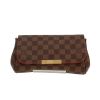 Sac bandoulière Louis Vuitton  Favorite en toile damier ébène et cuir marron - 360 thumbnail