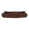 Louis Vuitton  Favorite shoulder bag  in ebene damier canvas  and brown leather - Detail D1 thumbnail