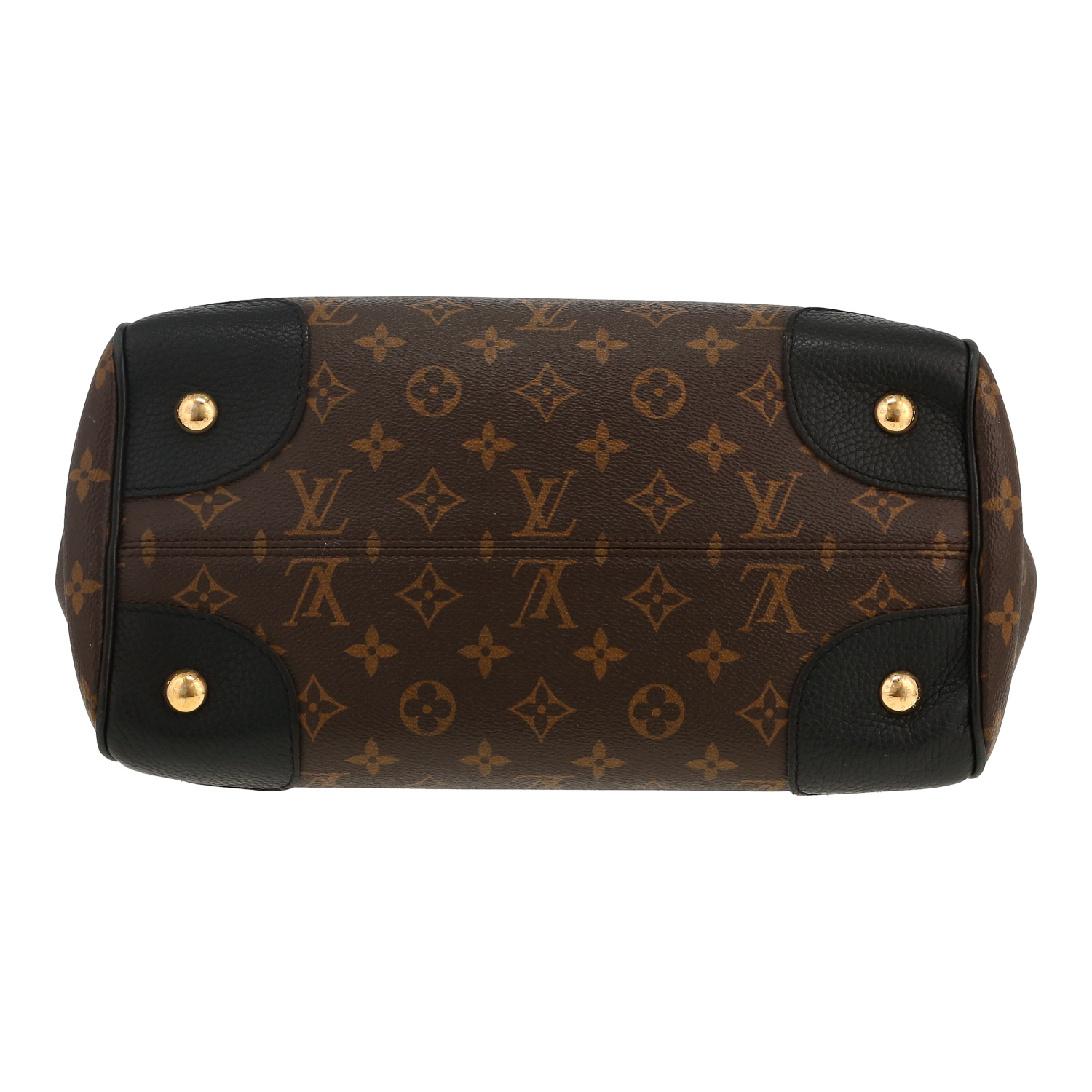 Bolso de mano Louis Vuitton  Estrela en lona Monogram marrón y cuero negro - Detail D1