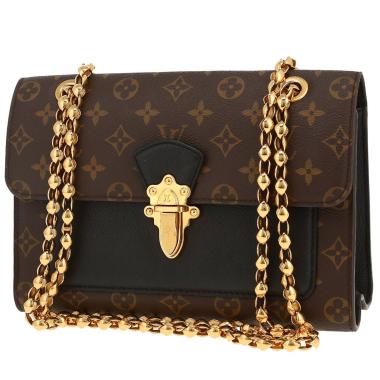 Borsa a tracolla Louis Vuitton  Victoire in tela monogram marrone e pelle nera