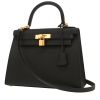 Bolso de mano Hermès  Kelly 28 cm en cuero epsom negro - 00pp thumbnail