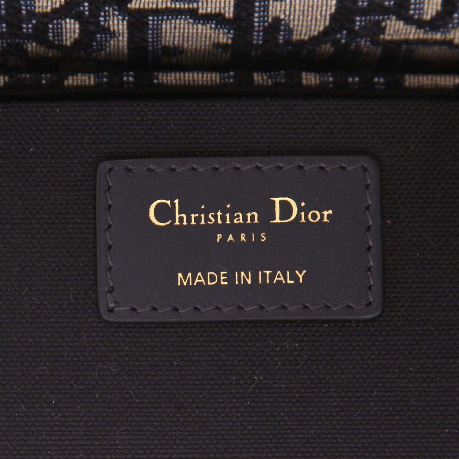 Bolso bandolera Dior  Box 30 Montaigne en lona Monogram Oblique azul y cuero azul - Detail D2