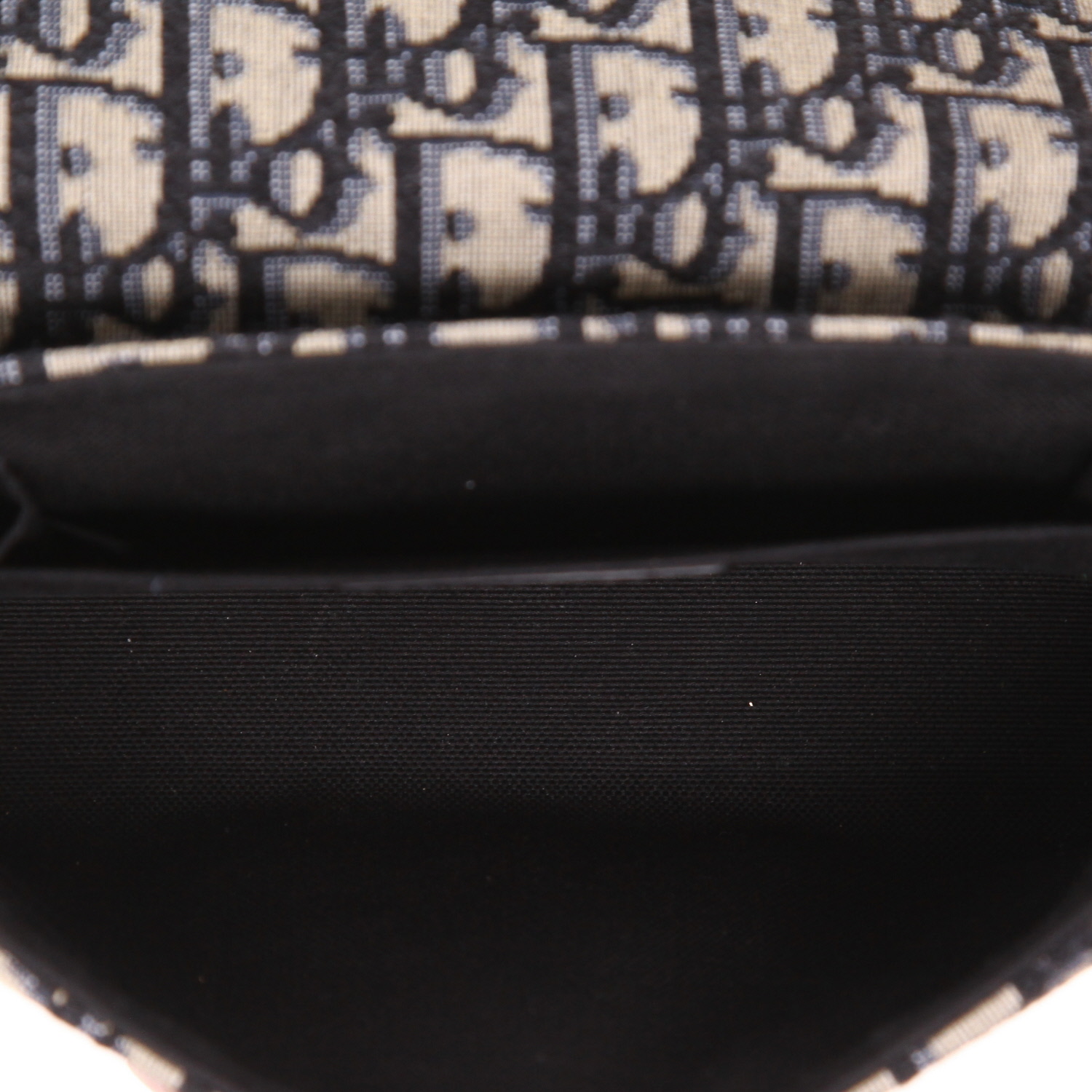 Bolso bandolera Dior  Box 30 Montaigne en lona Monogram Oblique azul y cuero azul - Detail D3