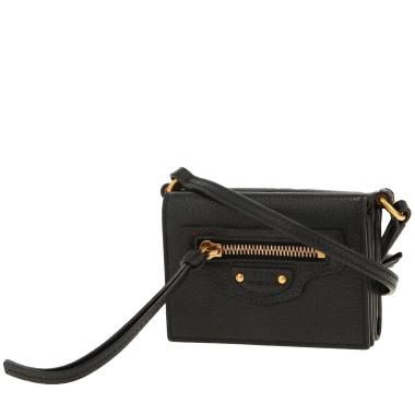 Sac bandoulière Balenciaga  Neo Classic mini  en cuir grainé noir