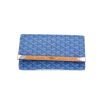 Sac/pochette Goyard  Monte Carlo en toile Goyardine bleue et cuir bleu - 360 thumbnail