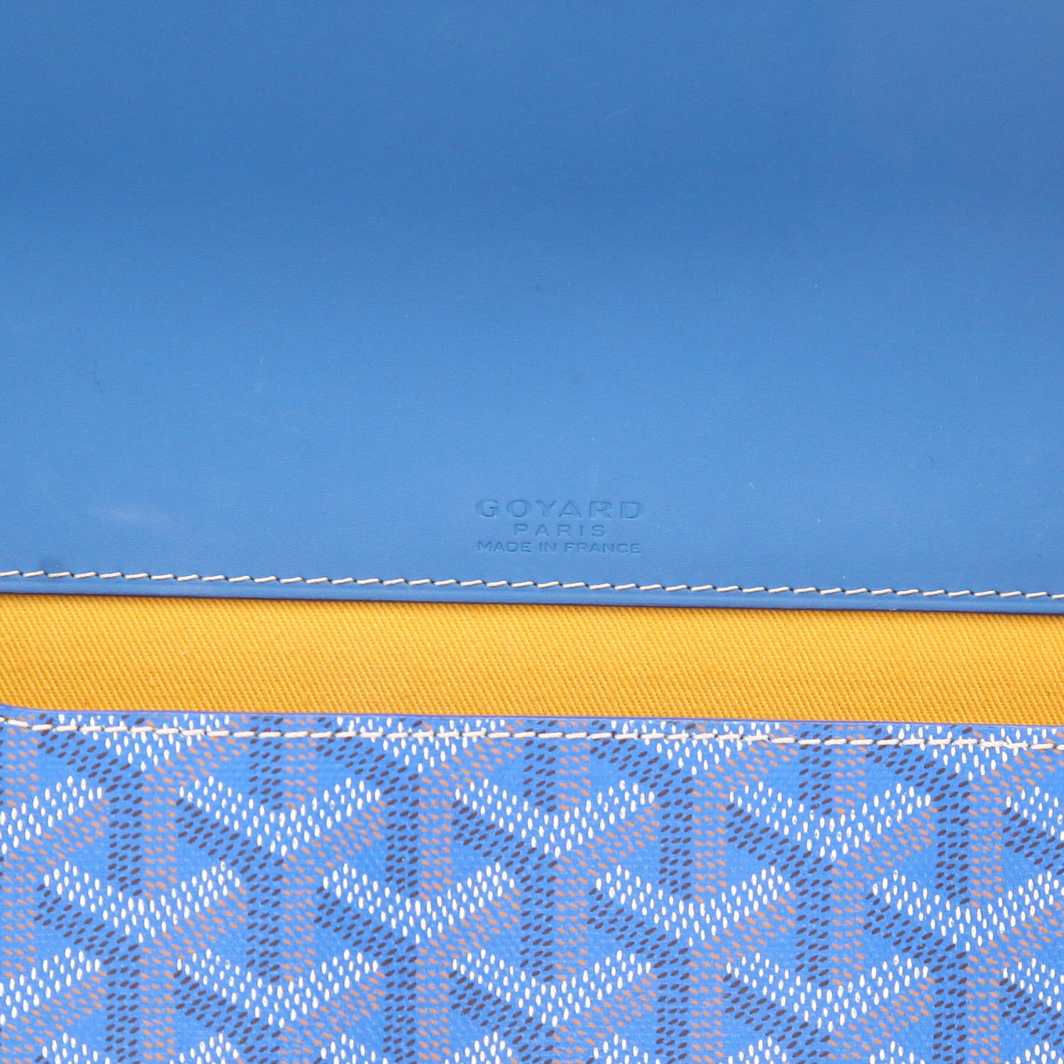 Bolso/bolsito Goyard  Monte Carlo en tela Goyardine azul y cuero azul - Detail D2