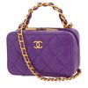 Bolso bandolera Chanel  Vanity en cuero acolchado violeta - 00pp thumbnail