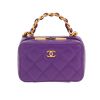 Bolso bandolera Chanel  Vanity en cuero acolchado violeta - 360 thumbnail