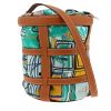 Hermès  Musardine handbag  in green silk  and gold epsom leather - 00pp thumbnail