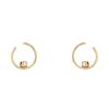 Paire de boucles d'oreilles Dinh Van Le Cube Diamant en or jaune et diamants - 00pp thumbnail