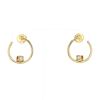 Paire de boucles d'oreilles Dinh Van Le Cube Diamant en or jaune et diamants - 360 thumbnail