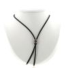 Chaumet Class One necklace in white gold, diamonds and rubber - 360 thumbnail