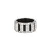 Bague Chaumet Class One en or blanc, diamants et caoutchouc - 00pp thumbnail