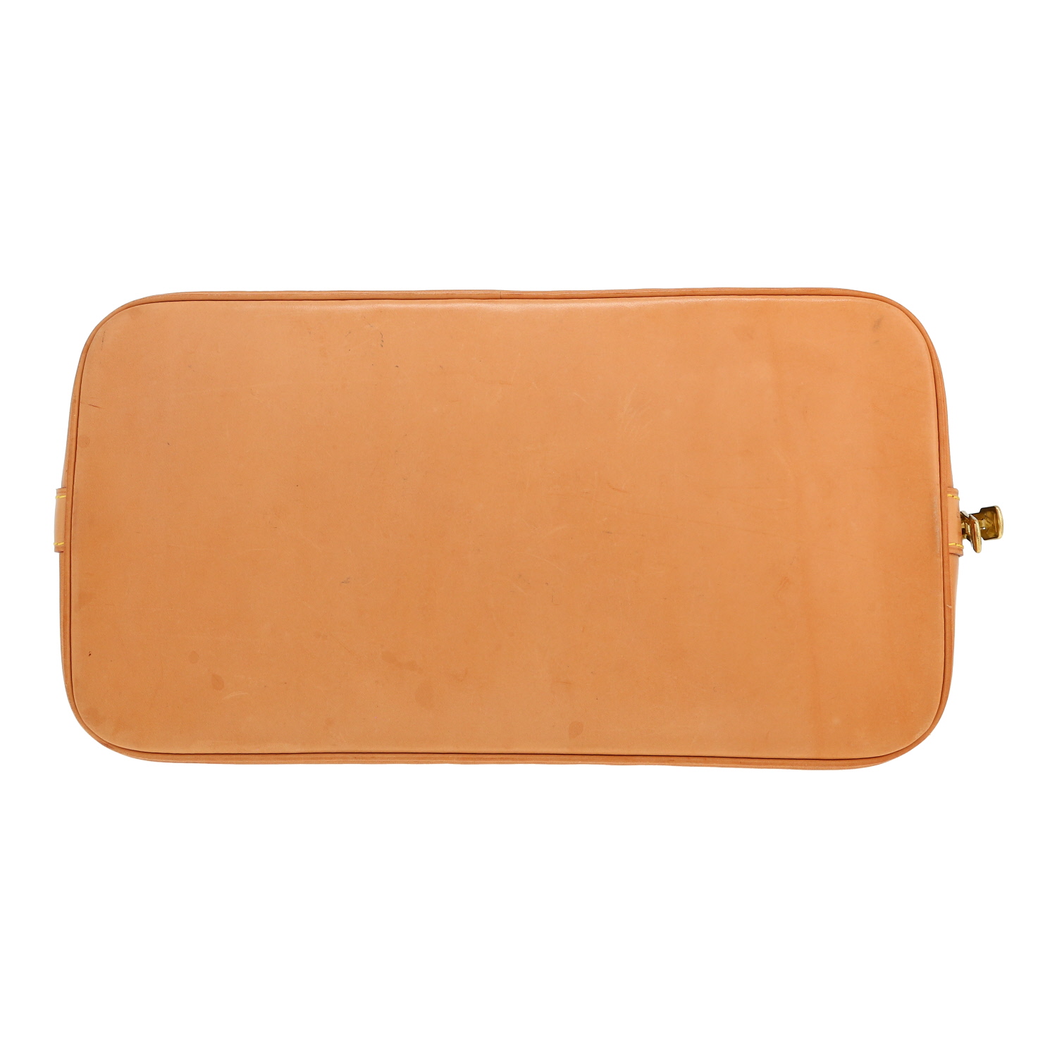 Bolso de mano Louis Vuitton  Alma modelo pequeño  en lona Monogram marrón y cuero natural - Detail D1