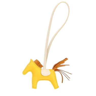 Sac Hermès  Rodeo en cuir tricolore beige Sésame Nata et jaune