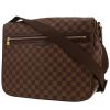 Borsa a tracolla Louis Vuitton  Messenger in tela a scacchi ebana e pelle marrone - 00pp thumbnail