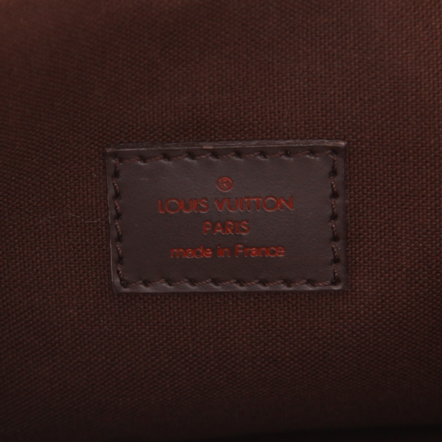 Louis Vuitton Messenger shoulder bag in ebene damier canvas and brown leather - Detail D2