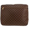 Louis Vuitton  Messenger shoulder bag  in ebene damier canvas  and brown leather - Detail D4 thumbnail