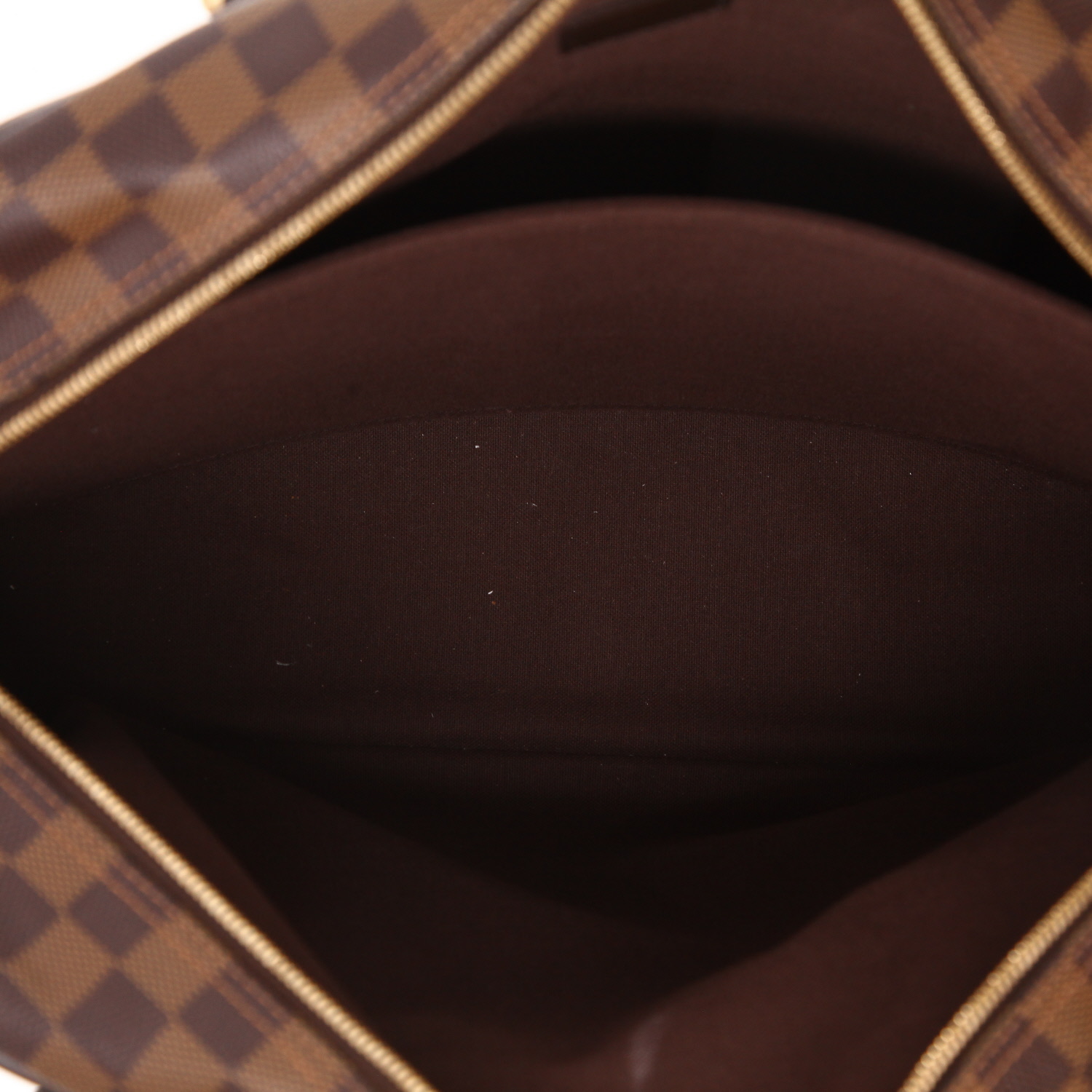 Louis Vuitton  Messenger briefcase  in ebene damier canvas  and brown leather - Detail D3