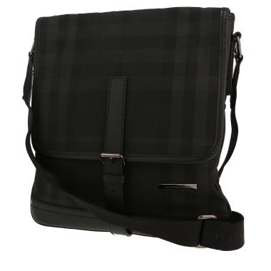 Bolso bandolera Burberry   en lona estampada con diseños negra y gris