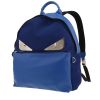 Fendi  Monster backpack  in navy blue canvas  and blue leather - 00pp thumbnail