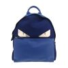 Fendi  Monster backpack  in navy blue canvas  and blue leather - 360 thumbnail