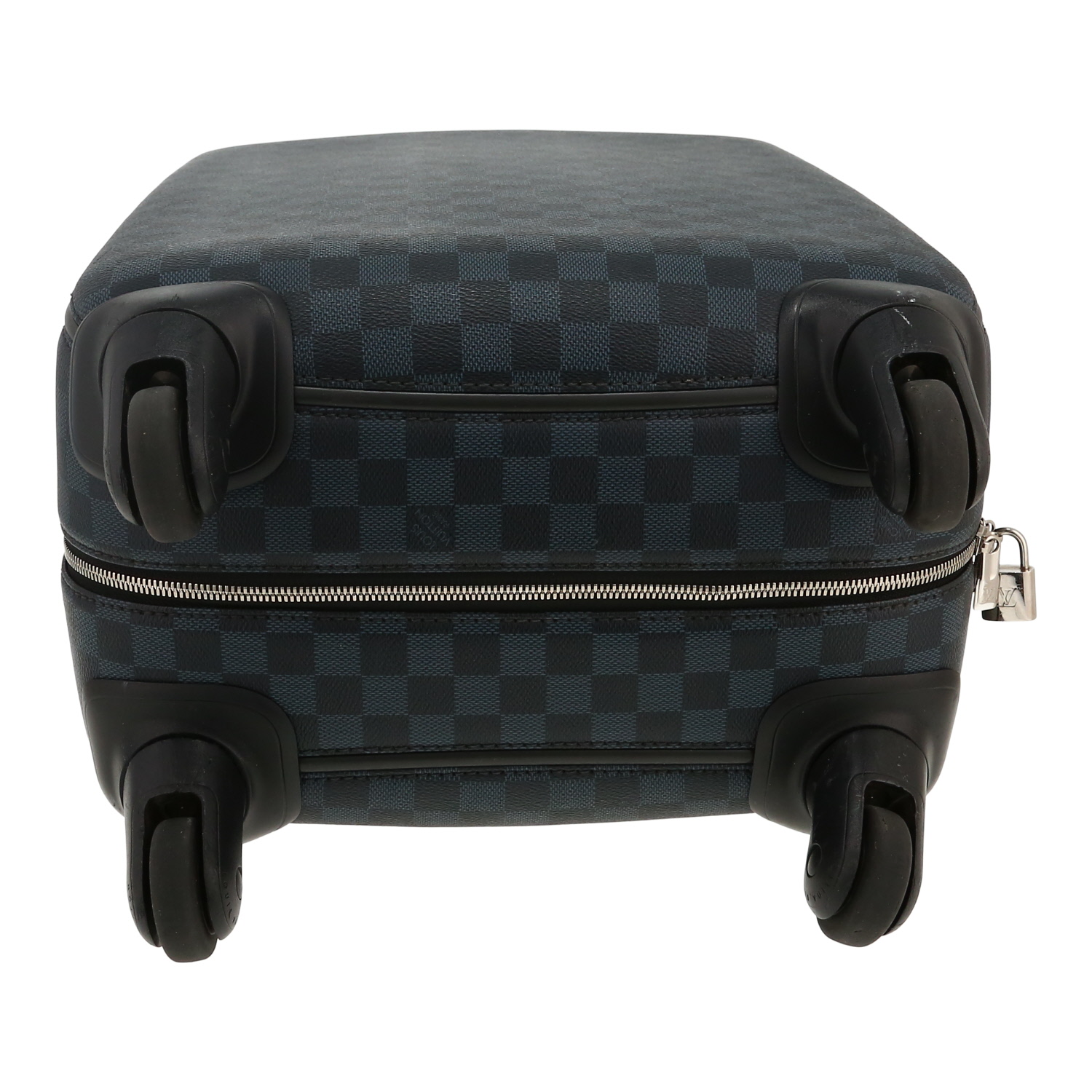 Valigia rigida Louis Vuitton  Zephyr in tela cerata con motivo a scacchi blu Cobalt - Detail D1