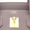 Bolso de mano Hermès  Birkin 35 cm en cuero togo gris estaño - Detail D2 thumbnail