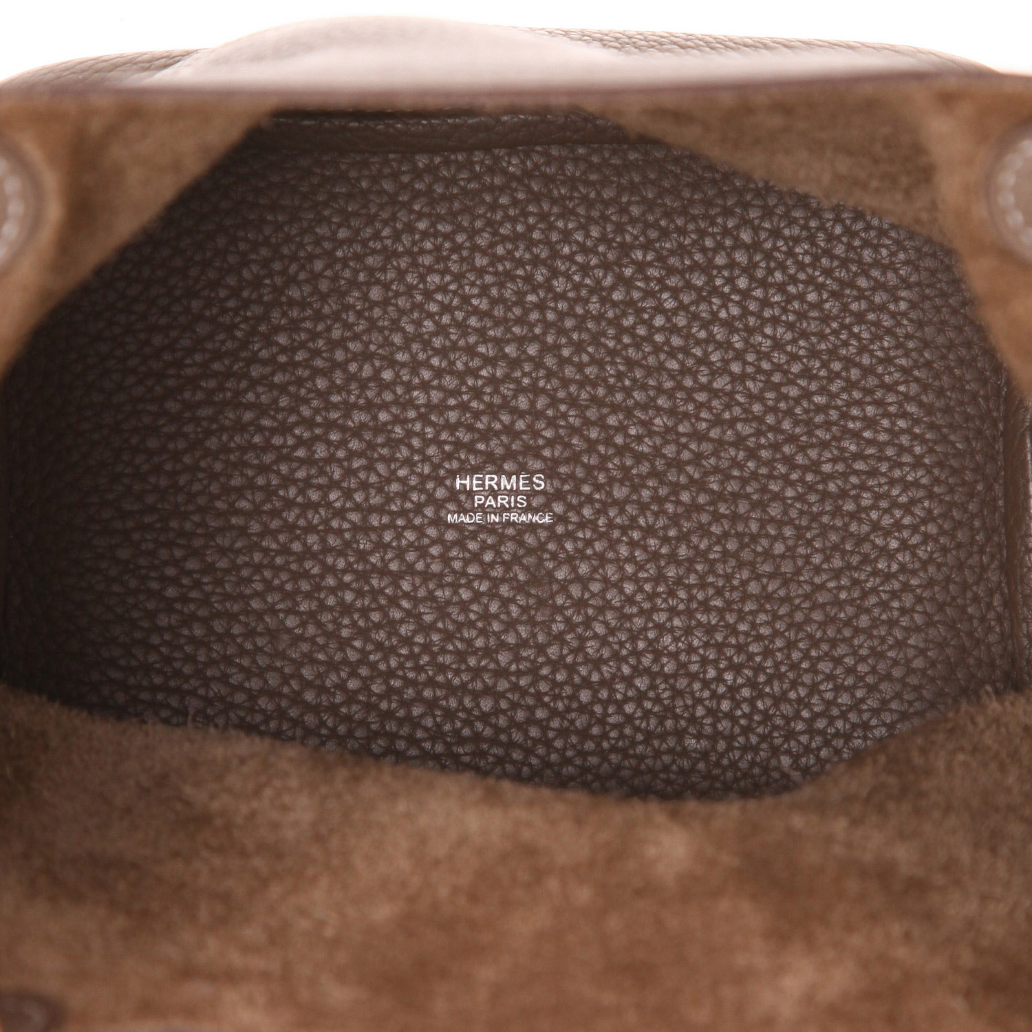 Bolso de mano Hermès  Picotin 18 cm en cuero togo marrón etoupe - Detail D3