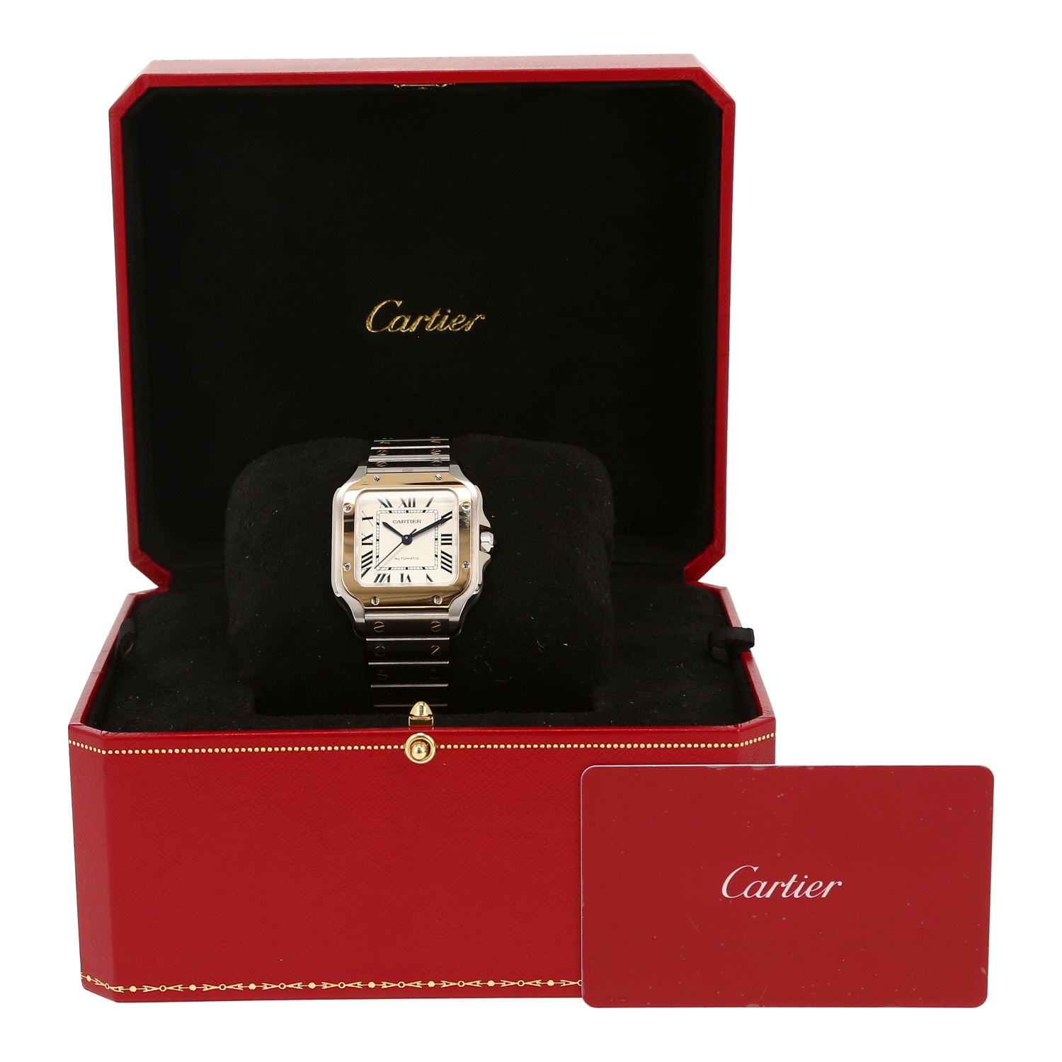 Cartier Santos  medium model  in gold and stainless steel Ref: Cartier - 4075  Circa 2022