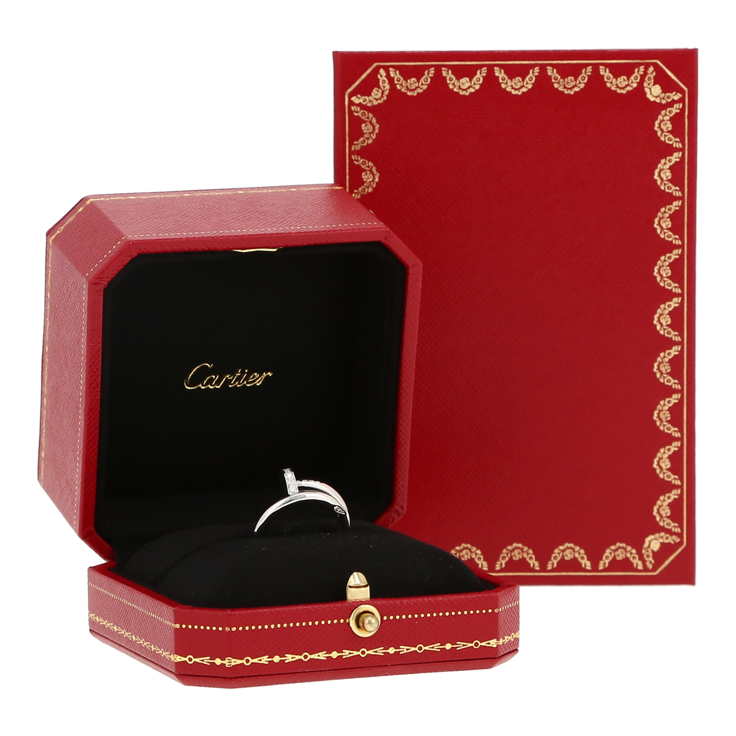 Cartier Juste un clou ring in white gold and diamonds - Detail D2