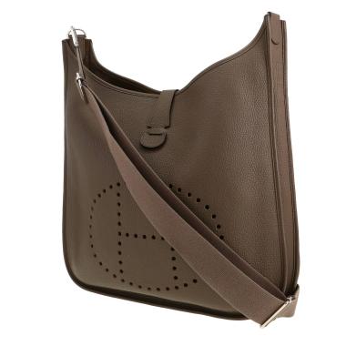 Borsa a tracolla Hermès  Evelyne III in pelle togo grigia stagna