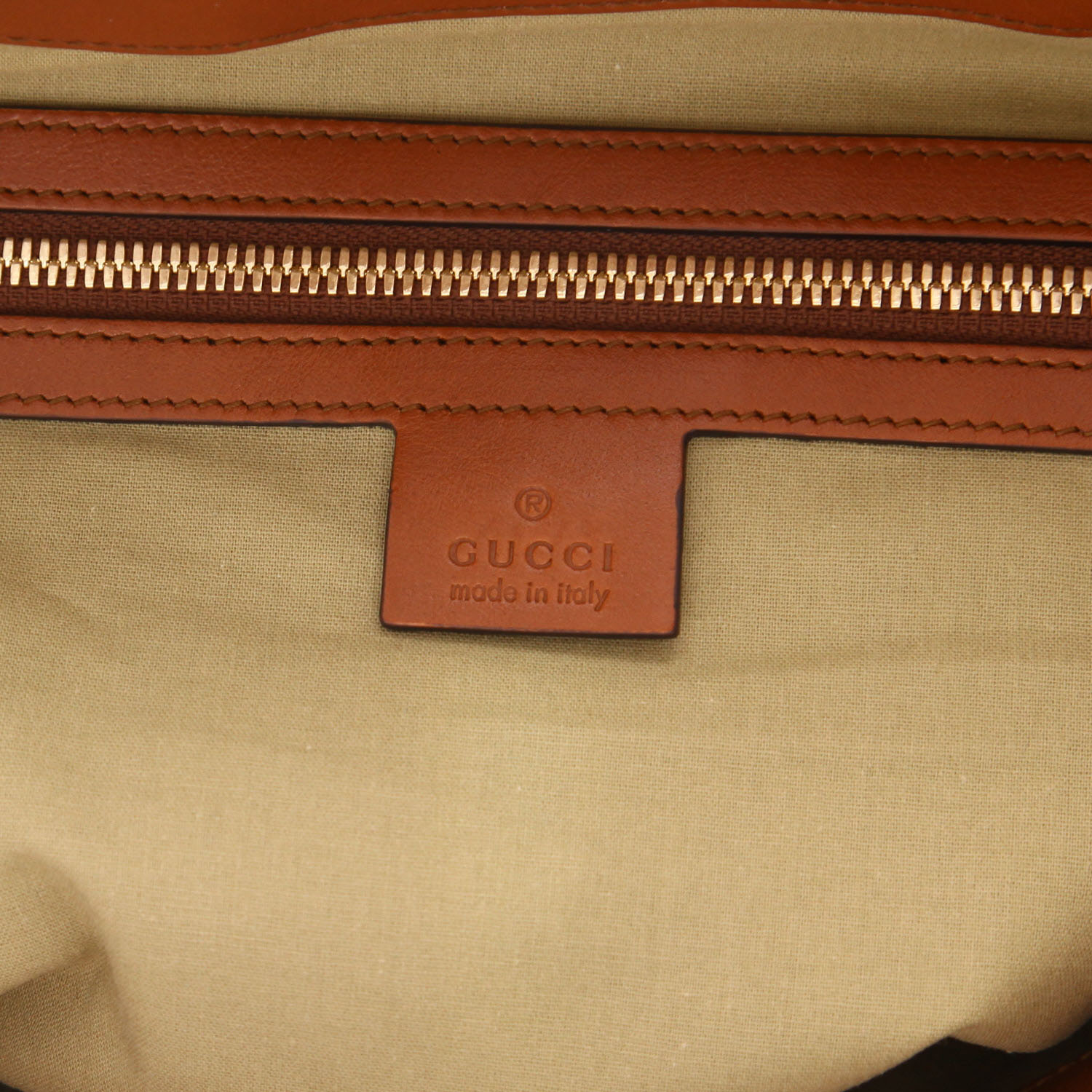 Borsa Gucci  Ophidia in tela beige e pelle marrone - Detail D2