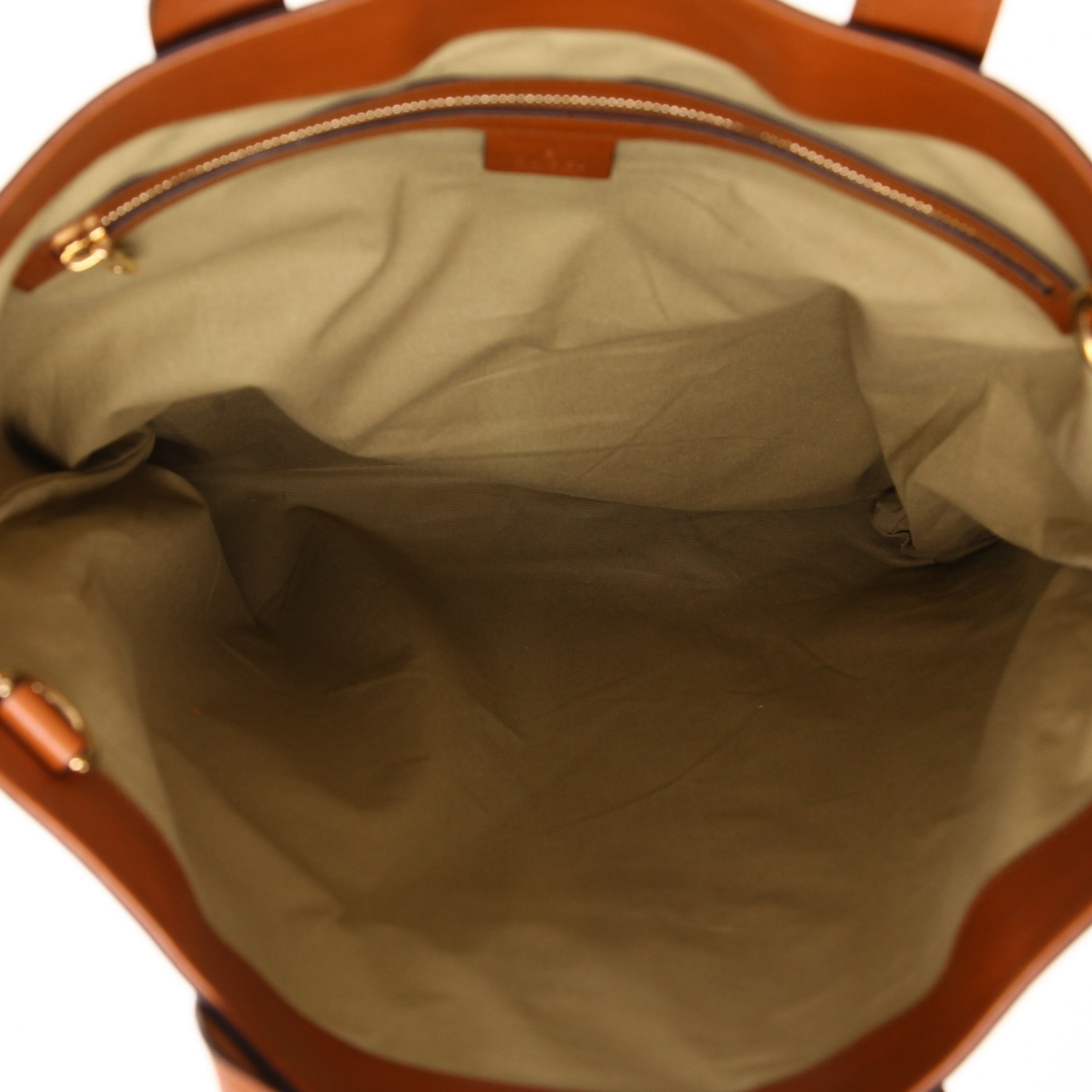 Bolso de mano Gucci  Ophidia en lona beige y cuero marrón - Detail D3