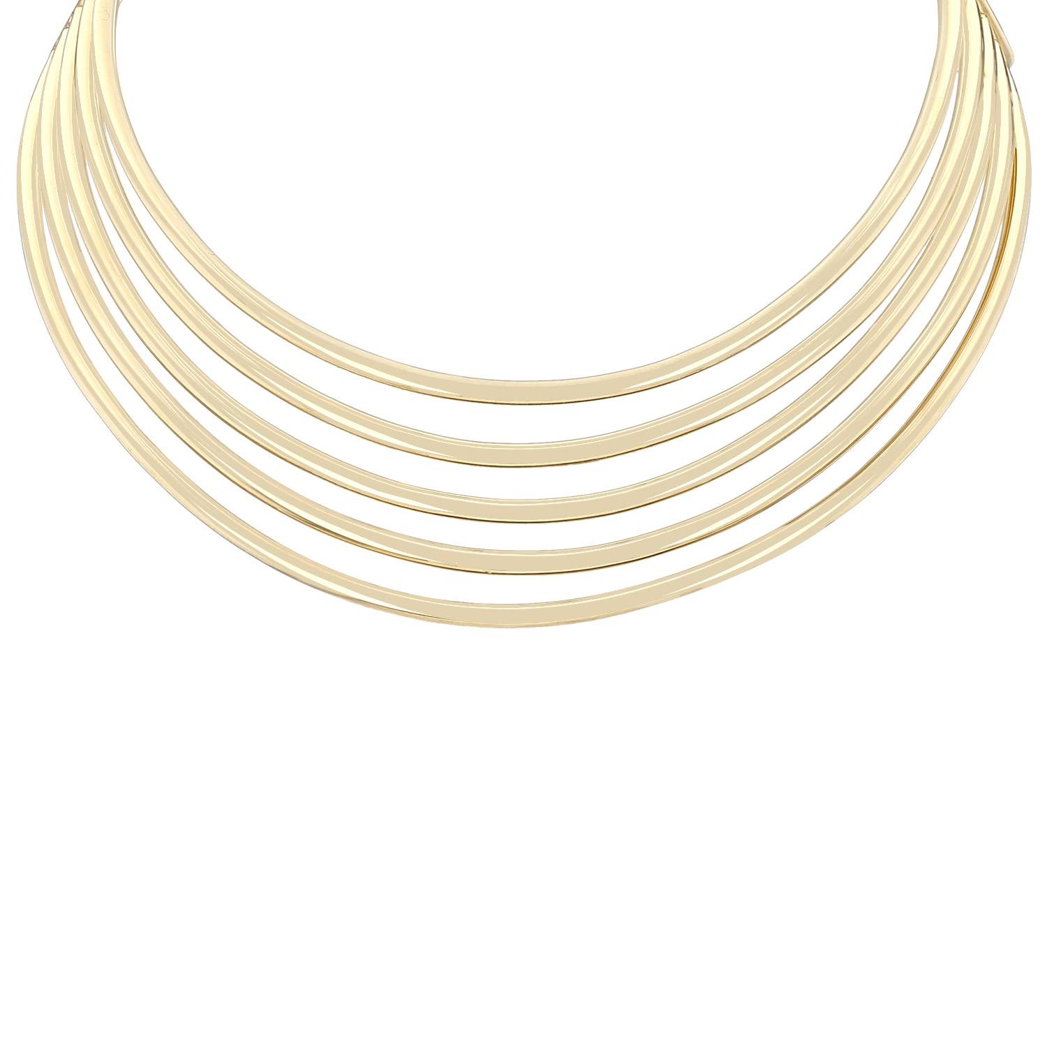 Collier ras de cou rigide Vintage  en or jaune - 00pp