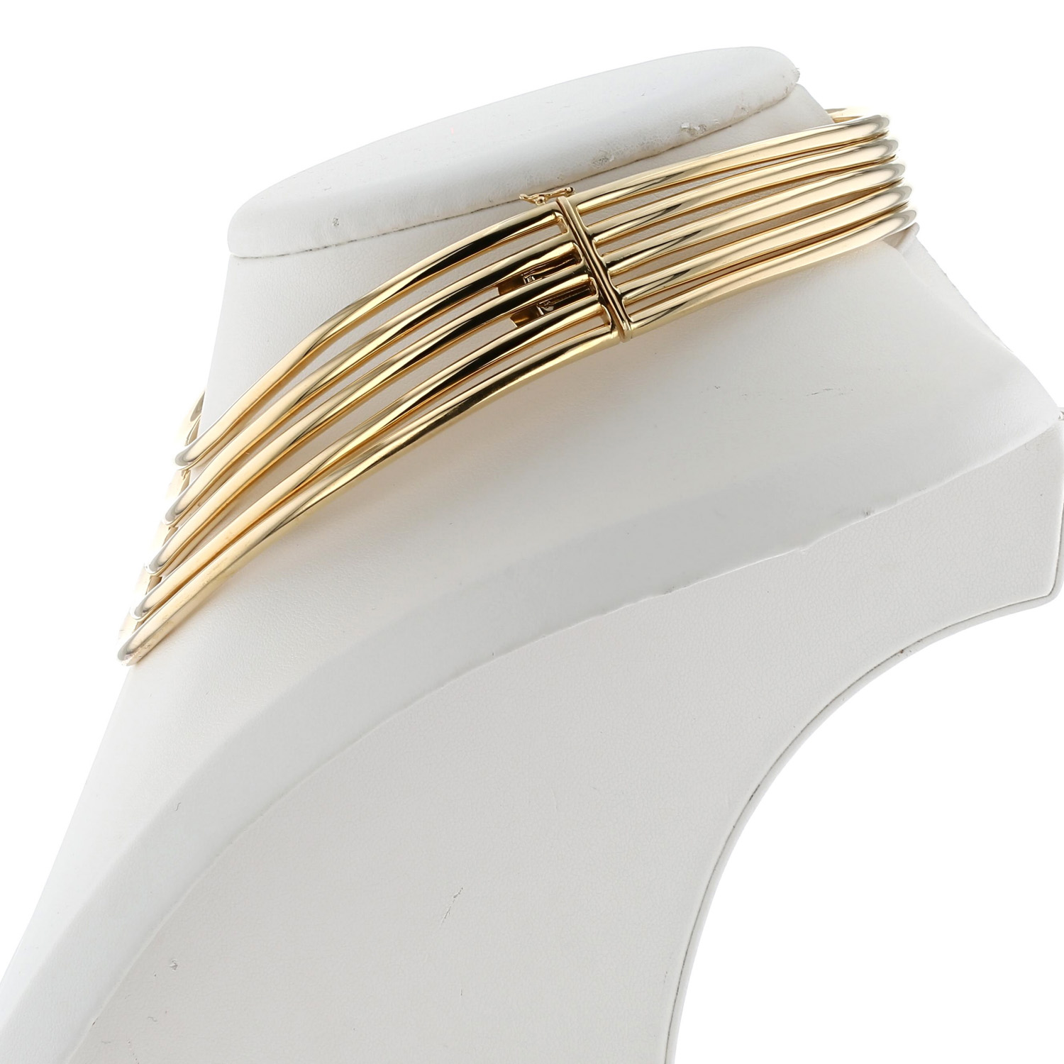 Collar ajustado rígido Vintage  de oro amarillo - Detail D3