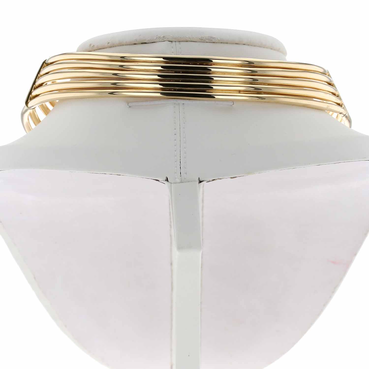 Collier ras de cou rigide Vintage  en or jaune - Detail D4