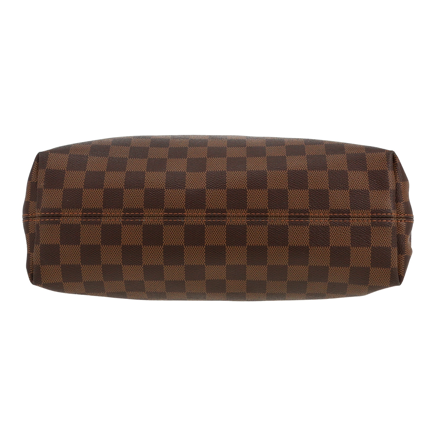 Louis Vuitton  Graceful handbag  in ebene damier canvas  and brown leather - Detail D1