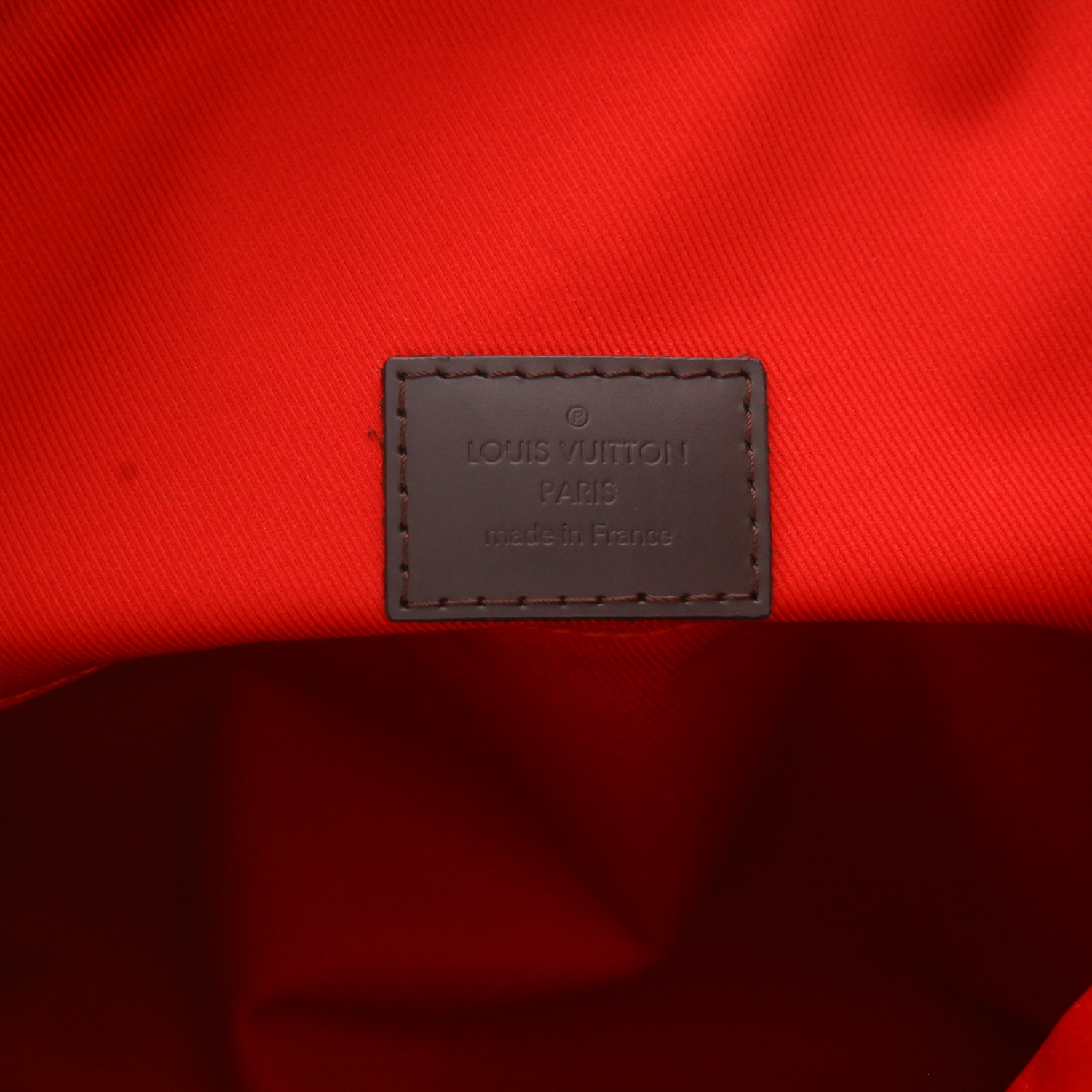 Bolso de mano Louis Vuitton  Graceful en lona a cuadros ébano y cuero marrón - Detail D2