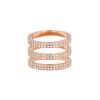 Repossi Berbère ring in pink gold and diamonds - 00pp thumbnail