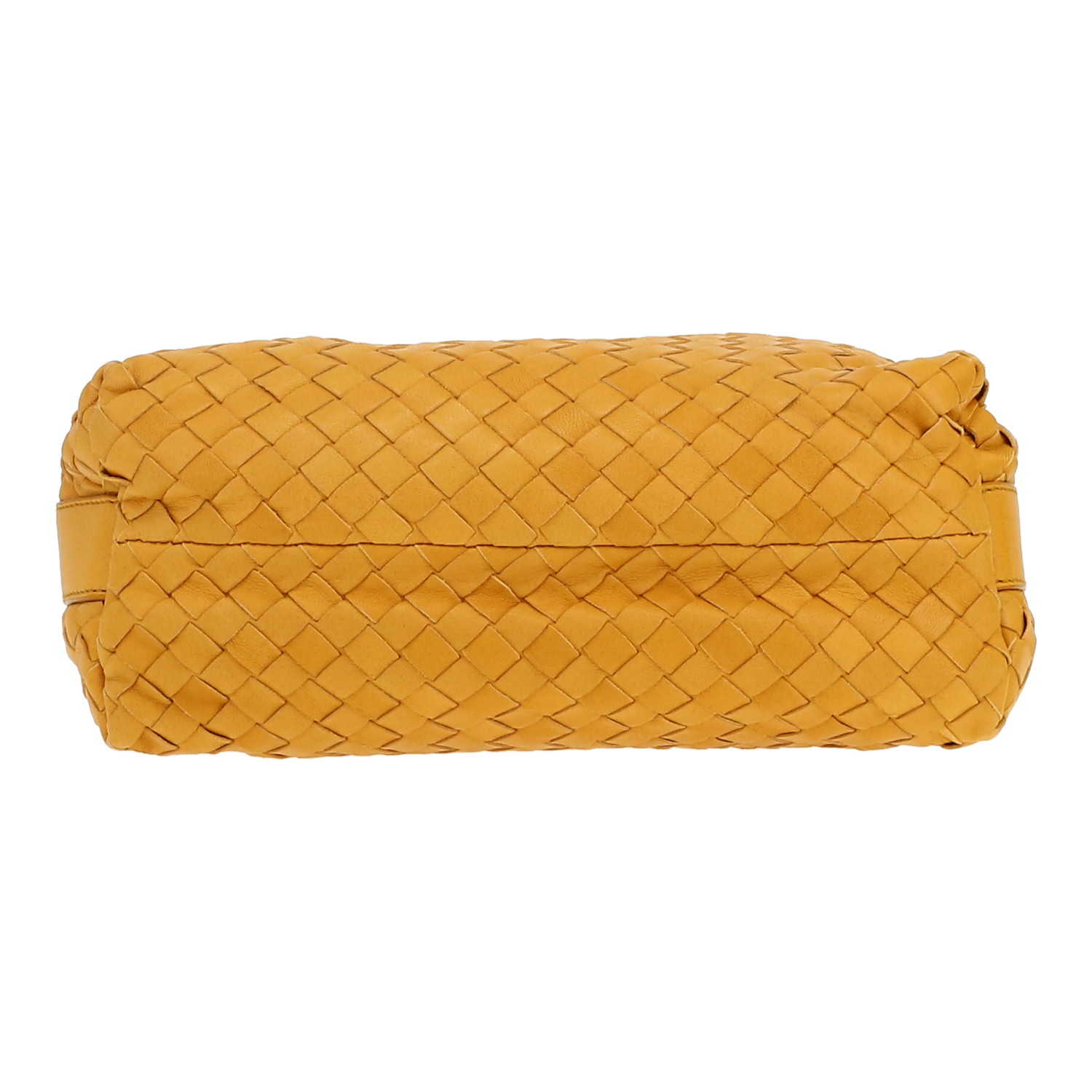 Sac/pochette Bottega Veneta   en cuir intrecciato jaune - Detail D1