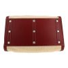 Hermès   travel bag  in red H box leather  and beige hair - Detail D1 thumbnail