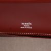 Bolsa de viaje Hermès   en cuero box rojo H y crin beige - Detail D2 thumbnail