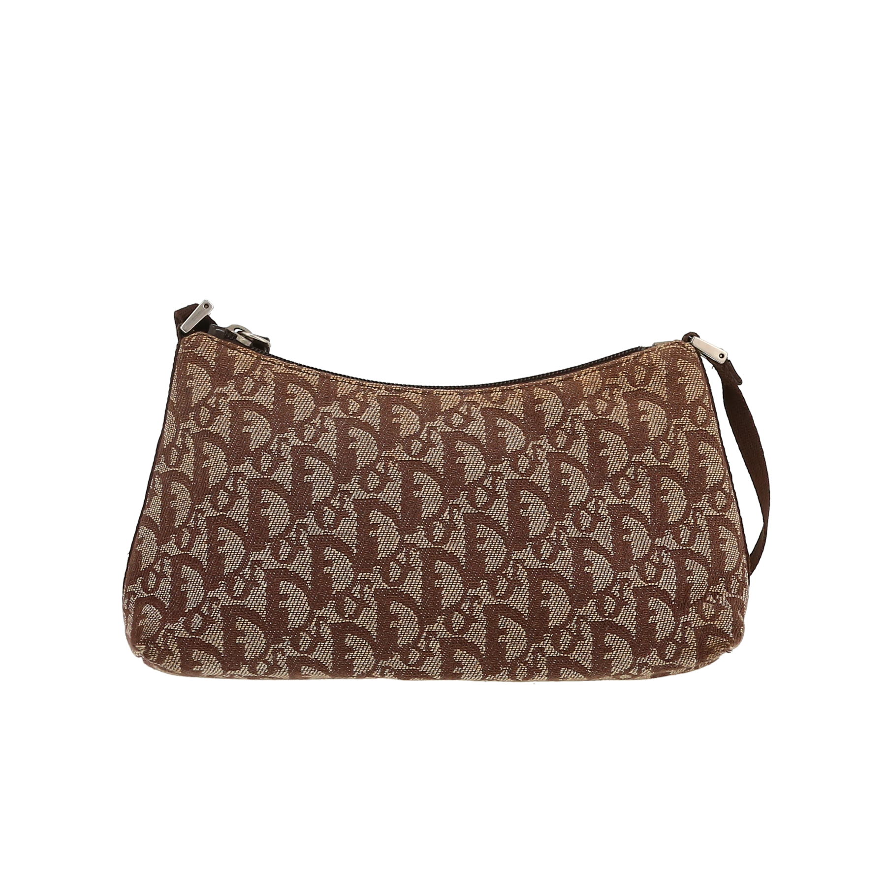 Bolso de mano Dior  Vintage en lona Monogram Oblique marrón y beige - Detail D4