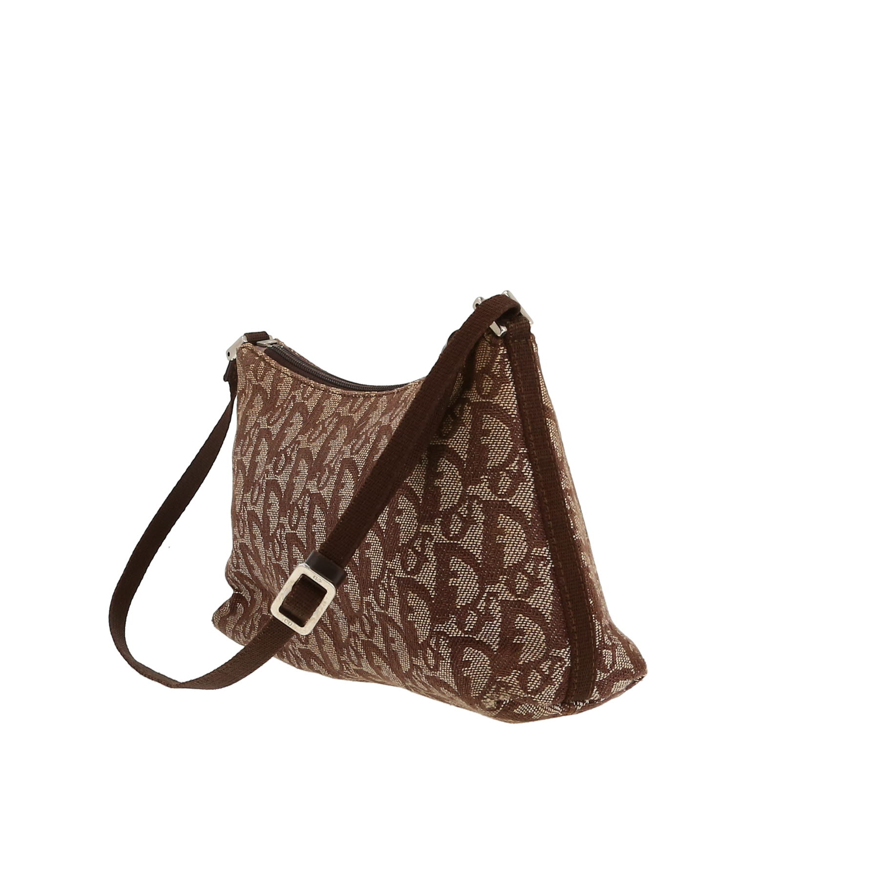 Borsa Dior  Vintage in tessuto a monogramma Oblique marrone e beige - Detail D6