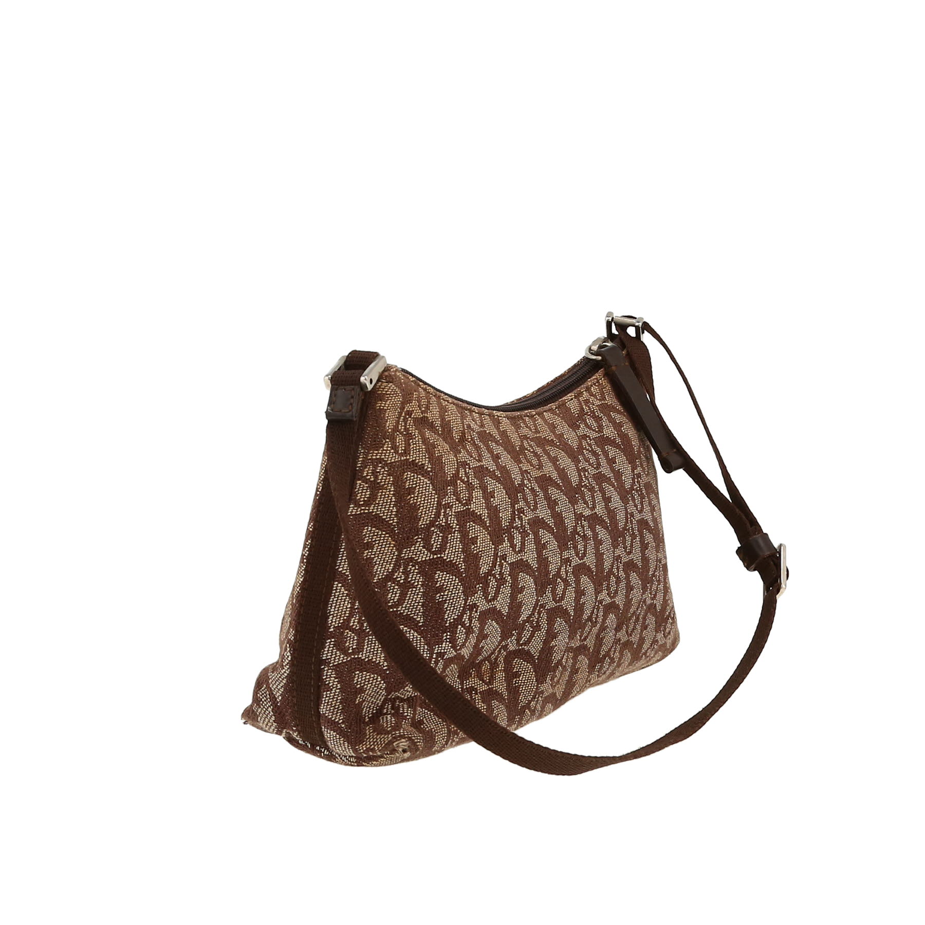 Dior  Vintage handbag  in brown and beige monogram canvas Oblique - Detail D8
