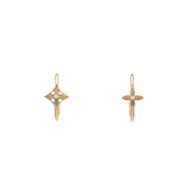 Paire de boucles d'oreilles Louis Vuitton Idylle Blossom en or rose, or jaune et diamants
