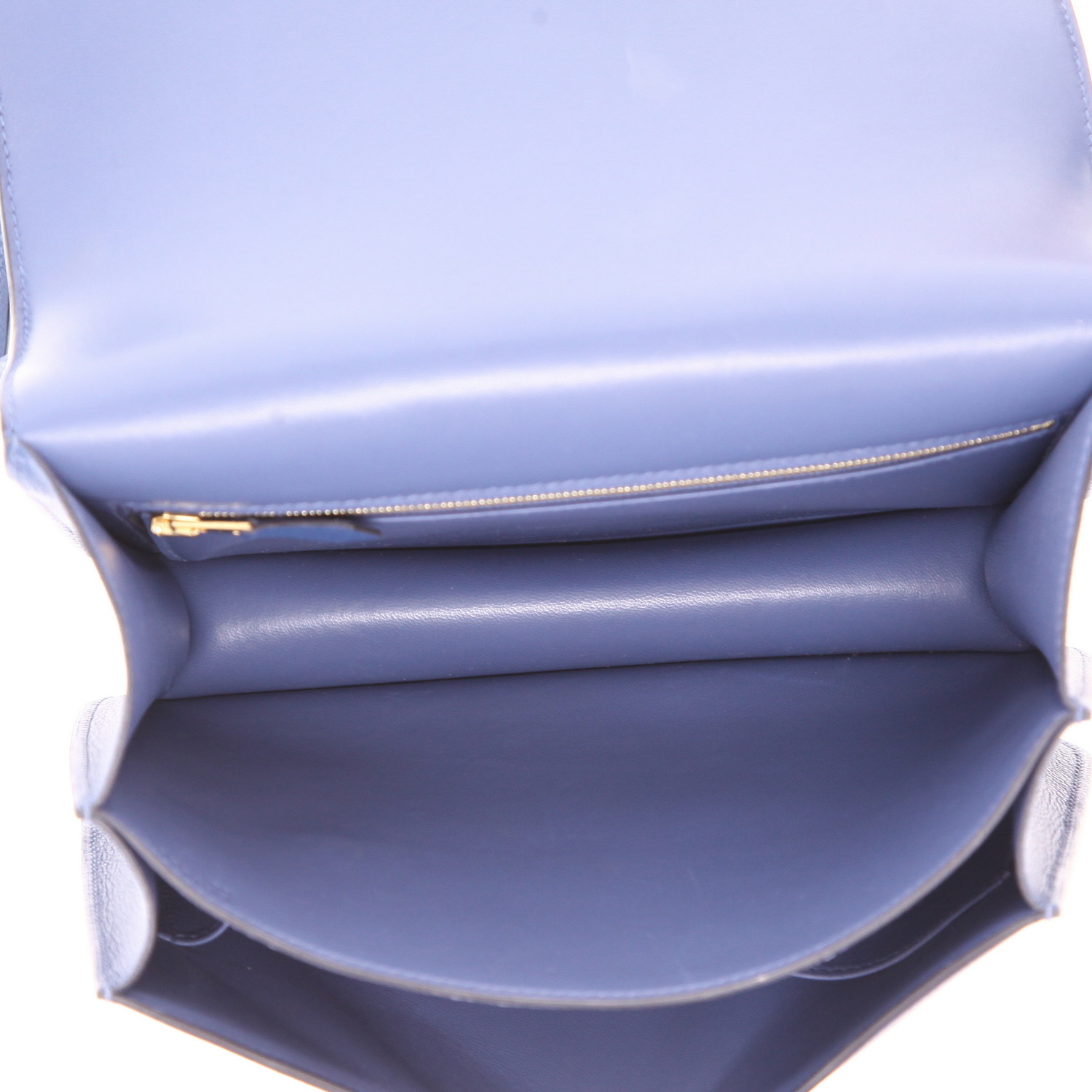 Sac à main Hermès  Constance en cuir epsom Bleu Brighton - Detail D3